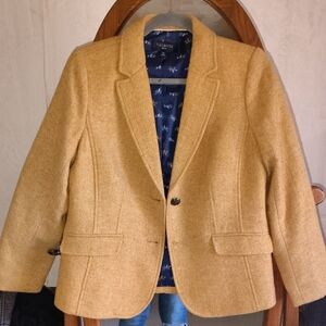 Talbots  Yellowish Camel Textured Blazer